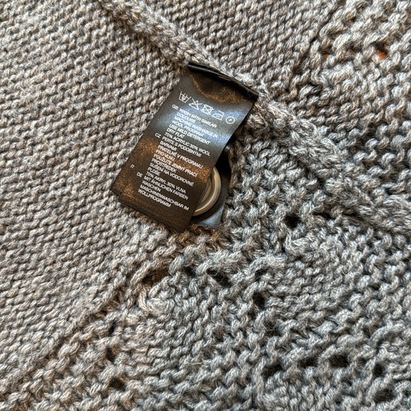 H&M crochet cardigan sweater grey xs - Picture 4 of 7